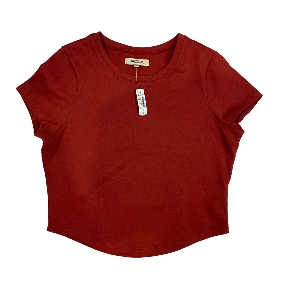 Madewell Heavyweight Jersey Crewneck Tee T Shirt Top Antique Rose Size XS